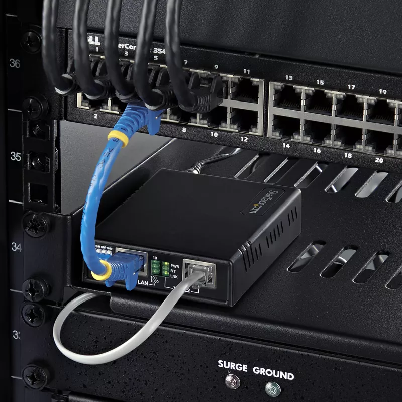 StarTech.com VDSL2 Ethernet extender sada cez jednovodičový pár, až do 0,6 míle (1 km) dosah, LAN repeater cez telefónnu linku/CAT5e/CAT6, až do 300 Mbit/s, náhrada za 110VDSLEXTEU – TAA