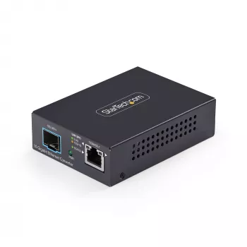 StarTech.com 10GbE Multi-Gigabit Open SFP+ Fiber mediálny konvertor, 10G/5G/2.5G/1G/100M, medený na 10GBASE-X SFP+, Singlemode, Multimode, 16K Jumbo Frames, TAA