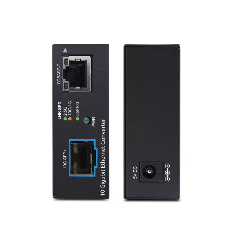 StarTech.com 10GbE Multi-Gigabit Open SFP+ Fiber mediálny konvertor, 10G/5G/2.5G/1G/100M, medený na 10GBASE-X SFP+, Singlemode, Multimode, 16K Jumbo Frames, TAA