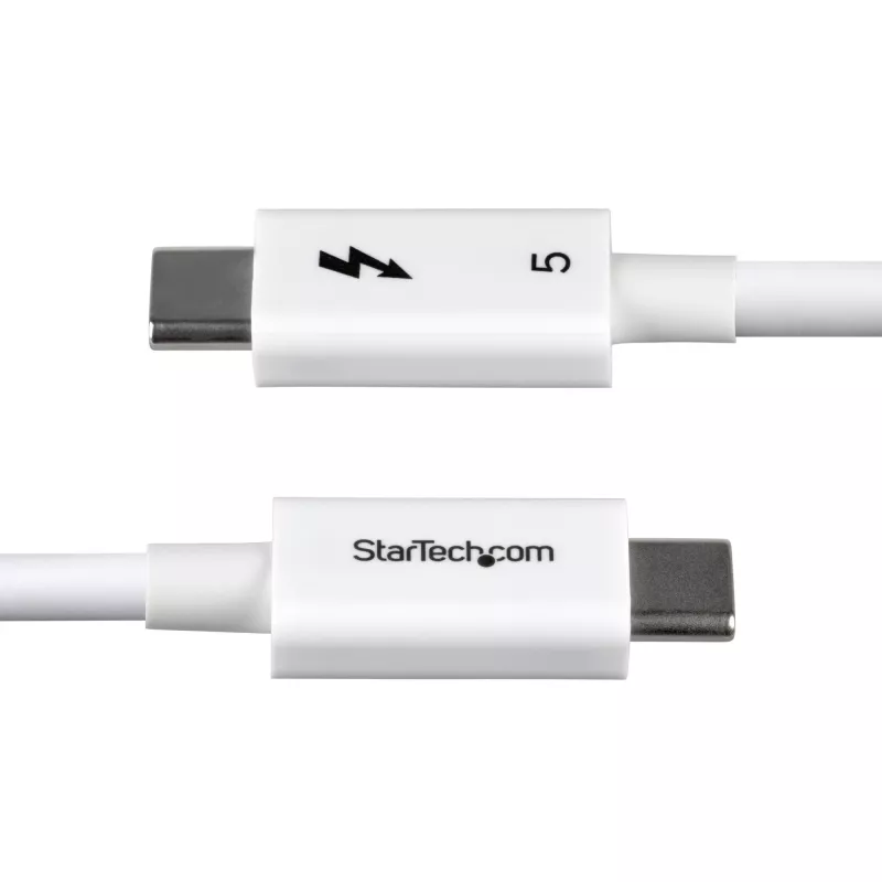 StarTech.com 3ft (1m) Thunderbolt 5 kábel, 80 Gbit/s/až do 120 Gbit/s, 240 W PD, 8K 60 Hz, certifikovaný Thunderbolt kábel, kompatibilný s Thunderbolt 4/USB4/USB-C – biely