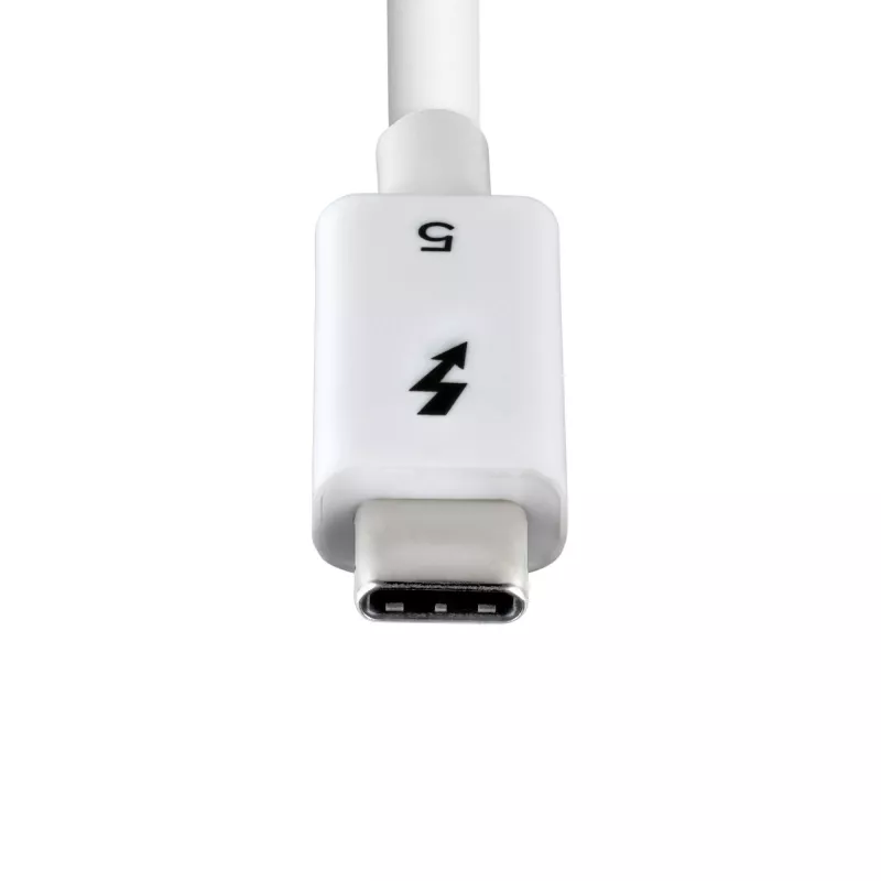 StarTech.com 3ft (1m) Thunderbolt 5 kábel, 80 Gbit/s/až do 120 Gbit/s, 240 W PD, 8K 60 Hz, certifikovaný Thunderbolt kábel, kompatibilný s Thunderbolt 4/USB4/USB-C – biely