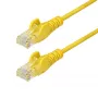 StarTech.com 50 cm žltý tenký CAT6 Ethernet kábel, RJ45 konektor samec s ochranou západky, 100 W PoE, UTP, LSZH, 28 AWG, čistá holá meď, tenký sieťový patch kábel s odľahčením ťahu, jednotlivo testovaný