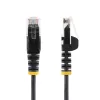 StarTech.com 5m štíhly Cat6 ethernetový kábel čierny, ochrana proti zaseknutiu, 100W PoE, UTP, LSZH, 28AWG čistá holá meď, štíhly RJ45 sieťový patch kábel s odľahčením ťahu, jednotlivo testovaný