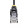 StarTech.com 5m štíhly Cat6 ethernetový kábel čierny, ochrana proti zaseknutiu, 100W PoE, UTP, LSZH, 28AWG čistá holá meď, štíhly RJ45 sieťový patch kábel s odľahčením ťahu, jednotlivo testovaný