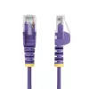 StarTech.com 50 cm fialový štíhly CAT6 ethernetový kábel, Snagless, 100W PoE, UTP, LSZH, 28AWG Pure Bare Copper Wire, štíhly RJ45 sieťový patch kábel s odľahčením ťahu, jednotlivo testovaný