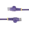 StarTech.com 50 cm fialový štíhly CAT6 ethernetový kábel, Snagless, 100W PoE, UTP, LSZH, 28AWG Pure Bare Copper Wire, štíhly RJ45 sieťový patch kábel s odľahčením ťahu, jednotlivo testovaný