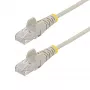 StarTech.com 7 m sivý štíhly CAT6 Ethernet kábel, ochrana proti zaseknutiu, 100 W PoE, UTP, LSZH, 28AWG čistá holá medená žila, štíhly RJ45 sieťový patch kábel s odľahčením ťahu, jednotlivo testovaný