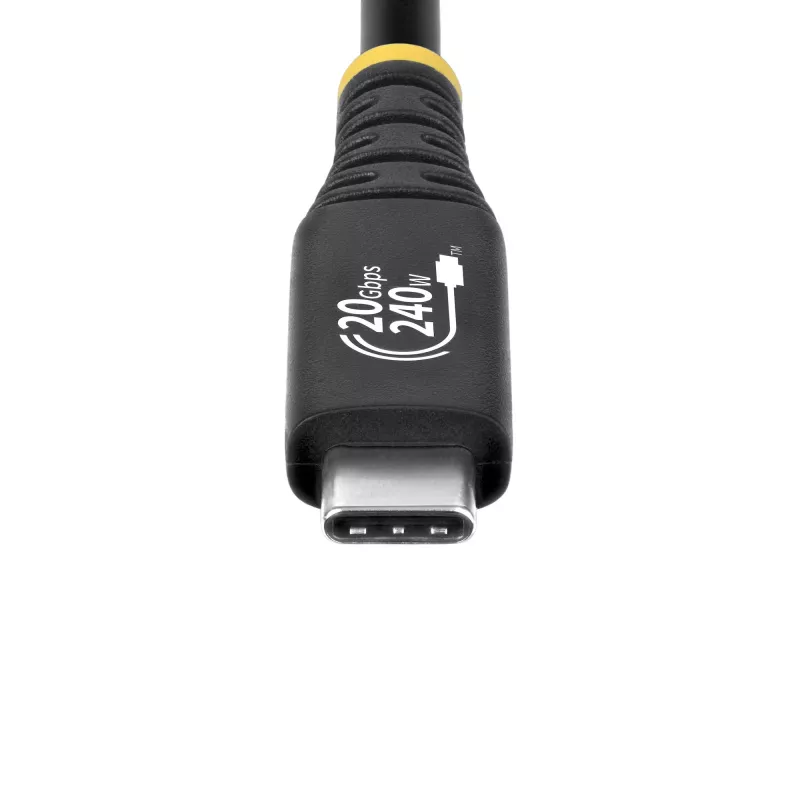 StarTech.com 2 m (6 ft) USB4 kábel, 20 Gbit/s, USB-IF certifikovaný USB-C kábel, 240 W PD EPR, 4K 120 Hz DP 1.4, TPE plášť, čierny USB-C kábel