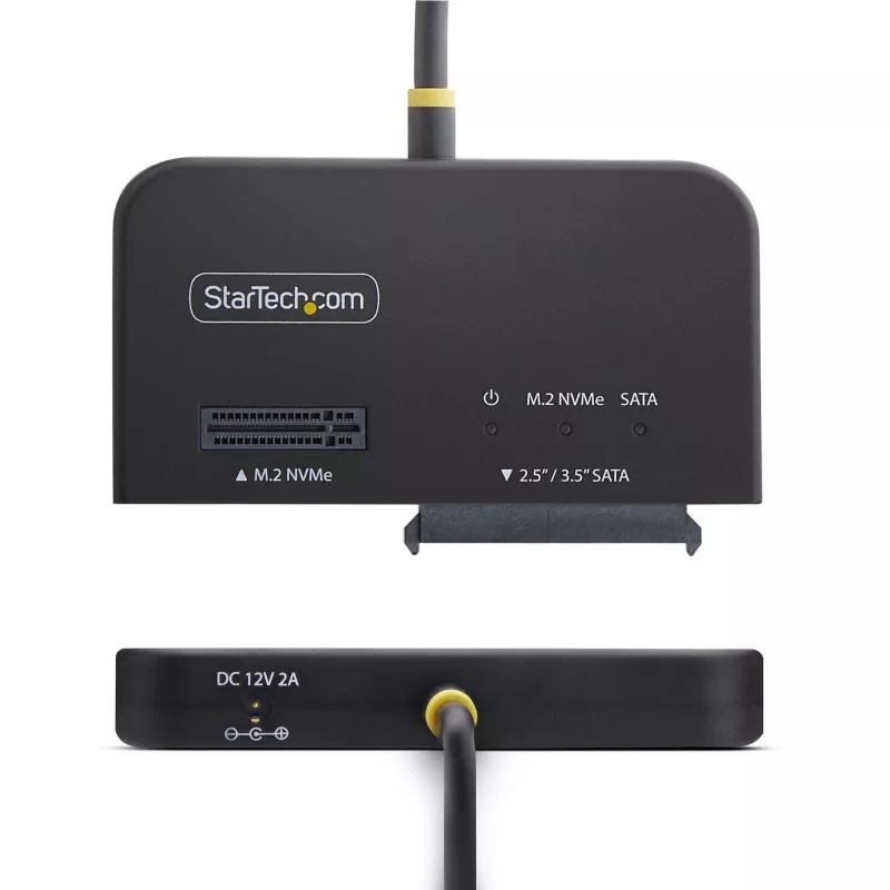 StarTech.com USB-C/USB-A na M.2 NVMe a 2,5 palca/3,5 palca SATA adaptér, 10 Gbit/s, bez nástrojov externá čítačka SSD diskov, B+M/M-Key