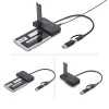 StarTech.com USB-C/USB-A na M.2 NVMe a 2,5 palca/3,5 palca SATA adaptér, 10 Gbit/s, bez nástrojov externá čítačka SSD diskov, B+M/M-Key