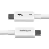 StarTech.com 1,5 ft (50 cm) Thunderbolt 5 kábel, 80 Gbit/s až 120 Gbit/s, 240W PD, 8K 60Hz, certifikovaný Thunderbolt kábel, kompatibilný s Thunderbolt 4/USB4/USB-C – biela