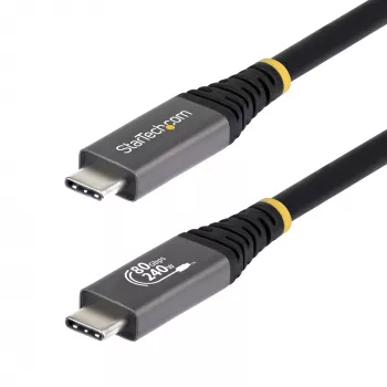 StarTech.com 1,5m (5ft) USB4 kábel, 80Gbit/s, USB-IF certifikovaný USB-C kábel, 240W PD, 8K 120Hz/4K 240Hz DP2.1 DP80, TPE plášť, kompatibilný s Thunderbolt 4 – čierny USB-C kábel