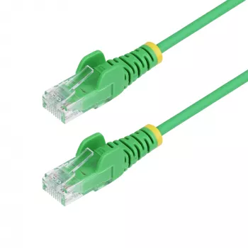 StarTech.com 25 cm zelený štíhly CAT6 Ethernet kábel, ochrana proti zaseknutiu, 100 W PoE, UTP, LSZH, 28AWG plný holý medený drôt, štíhly RJ45 sieťový patch kábel s odľahčením ťahu, jednotlivo testovaný
