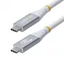 StarTech.com 3 m (10 ft) USB4 kábel, 20 Gbit/s, USB-IF certifikovaný USB-C kábel, 60 W PD, 4K 120 Hz DP 1.4, TPE plášť, biely USB-C kábel