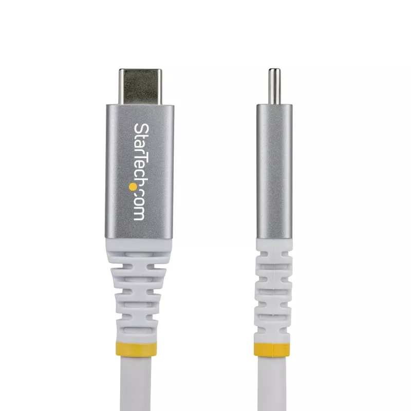 StarTech.com 3 m (10 ft) USB4 kábel, 20 Gbit/s, USB-IF certifikovaný USB-C kábel, 60 W PD, 4K 120 Hz DP 1.4, TPE plášť, biely USB-C kábel