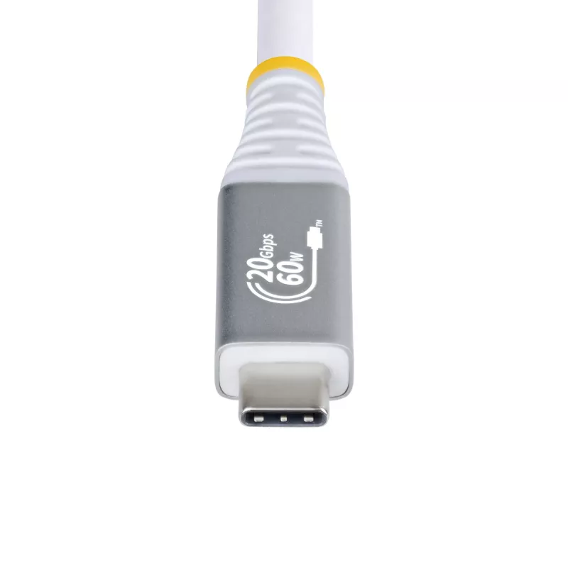 StarTech.com 3 m (10 ft) USB4 kábel, 20 Gbit/s, USB-IF certifikovaný USB-C kábel, 60 W PD, 4K 120 Hz DP 1.4, TPE plášť, biely USB-C kábel