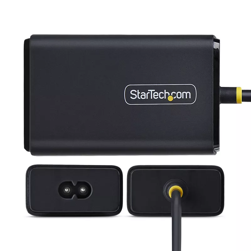 StarTech.com 65W USB-C nabíjačka pre notebook, 1,5 m pevne pripojený USB-C kábel, napájací zdroj pre Dell, XPS, HP ProBook, MacBook Pro, Microsoft Surface Pro