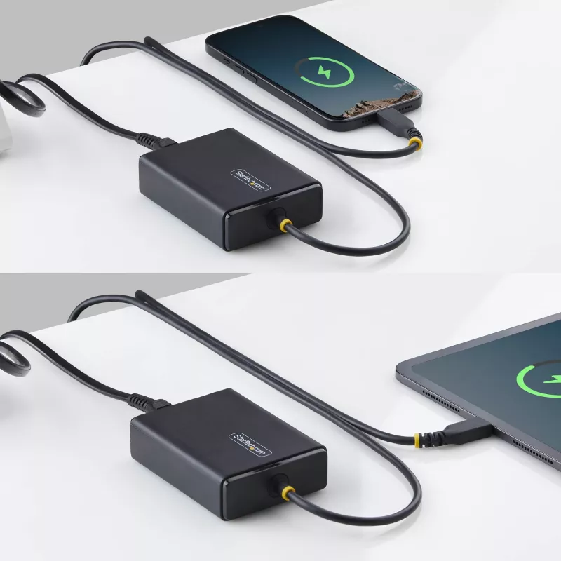 StarTech.com 100W USB-C nabíjačka pre notebook s 1,5 m pevne pripojeným USB-C káblom, napájací zdroj pre Dell, XPS, HP ProBook, MacBook Pro, Microsoft Surface Pro