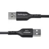 StarTech.com 15cm (6in) USB-A na USB-C nabíjací kábel, nabíjanie a synchronizácia, 3A, USB 2.0, TPE plášť – čierny USB nabíjací kábel