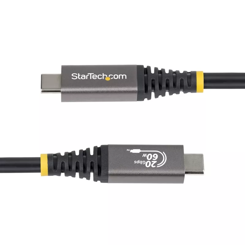 StarTech.com 3m (10ft) USB4 kábel, 20 Gbit/s, USB-IF certifikovaný USB-C kábel, 60W PD, 4K 120Hz DP 2.1, TPE plášť, čierny USB-C kábel