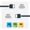 StarTech.com 3m (10ft) USB4 kábel, 20 Gbit/s, USB-IF certifikovaný USB-C kábel, 60W PD, 4K 120Hz DP 2.1, TPE plášť, čierny USB-C kábel