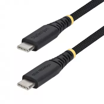 StarTech.com 3m (10ft) USB-C nabíjací kábel, 60W (3A) PD, dvojvrstvový pletený nylon/TPE plášť, odolný USB-C nabíjací kábel, USB 2.0 kábel na nabíjanie notebooku