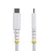 StarTech.com 30 cm (1 ft) biely USB-C nabíjací kábel, 60W (3A) PD, dvojvrstvový opletený nylon/TPE plášť, odolný USB-C nabíjací kábel, USB 2.0 kábel na nabíjanie notebooku