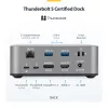 StarTech.com Thunderbolt 5 dokovacia stanica, DP/HDMI, trojmonitorový dock do 4K 144 Hz alebo dvojitý 8K 60 Hz, 5x USB porty, 140 W nabíjanie notebooku