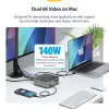 StarTech.com Thunderbolt 5 dokovacia stanica, DP/HDMI, trojmonitorový dock do 4K 144 Hz alebo dvojitý 8K 60 Hz, 5x USB porty, 140 W nabíjanie notebooku
