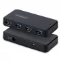 StarTech.com 4-portový USB-A hub, 5 Gbit/s, s vlastným napájaním, 2-in-1 USB-C a USB-A hostiteľský kábel, 1x BC 1.2 nabíjací port, 24 W napájací zdroj v balení, MacBook a Windows