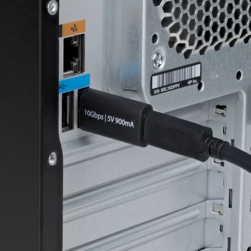 StarTech.com USB-A na USB-C adaptér, USB-A konektor samec na USB-C konektor samica konvertor, USB 10Gbps, 5V 900mA, USB na USB-C adaptér pre USB-A nabíjačky/huby