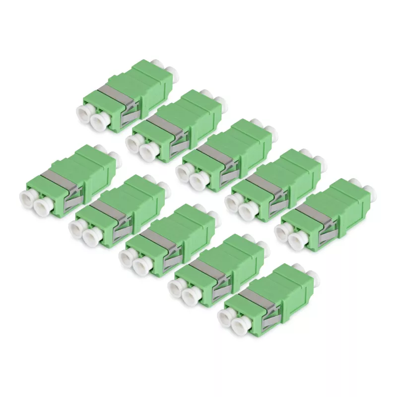StarTech.com LC na LC spojka 10 ks balenie, OS2 Singlemode SC-Footprint LC optická spojka bez príruby, LC/APC duplex adaptér
