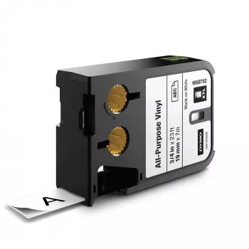 DYMO XTL univerzálne vinylové etikety | 19 mm | čierna na bielom, čierna na bielom, čierna, termotransfer, vinyl, Belgicko, -40 – 60 °C