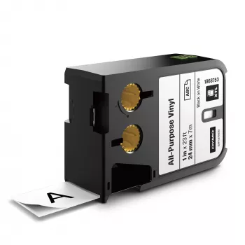 DYMO XTL univerzálne vinylové etikety | 24 mm x 7 m | čierna na bielom