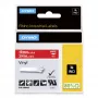 DYMO Rhino priemyselné vinylové etikety | 19 mm x 5,5 m | biela tlač na červenom | samolepiaca | pre Rhino & LabelManager tlačiarne etikiet