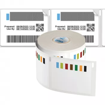 DYMO Autentické LabelWriter etikety na rotáciu zásob pre potravinársky priemysel | 54 mm x 70 mm | 400 farebne kódovaných samolepiacich etikiet | pre LabelWriter tlačiarne etikiet