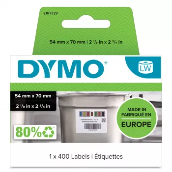 DYMO Autentické LabelWriter etikety na rotáciu zásob pre potravinársky priemysel | 54 mm x 70 mm | 400 farebne kódovaných samolepiacich etikiet | pre LabelWriter tlačiarne etikiet