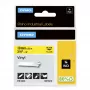 DYMO Rhino priemyselné vinylové etikety | 19 mm x 5,5 m | čierna tlač na žltej | samolepiace | pre Rhino & LabelManager tlačiareň etikiet