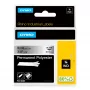 DYMO Rhino priemyselné permanentné polyesterové etikety | 9 mm x 5,5 m | čierna tlač na metalickej | samolepiace | pre Rhino & LabelManager tlačiareň etikiet