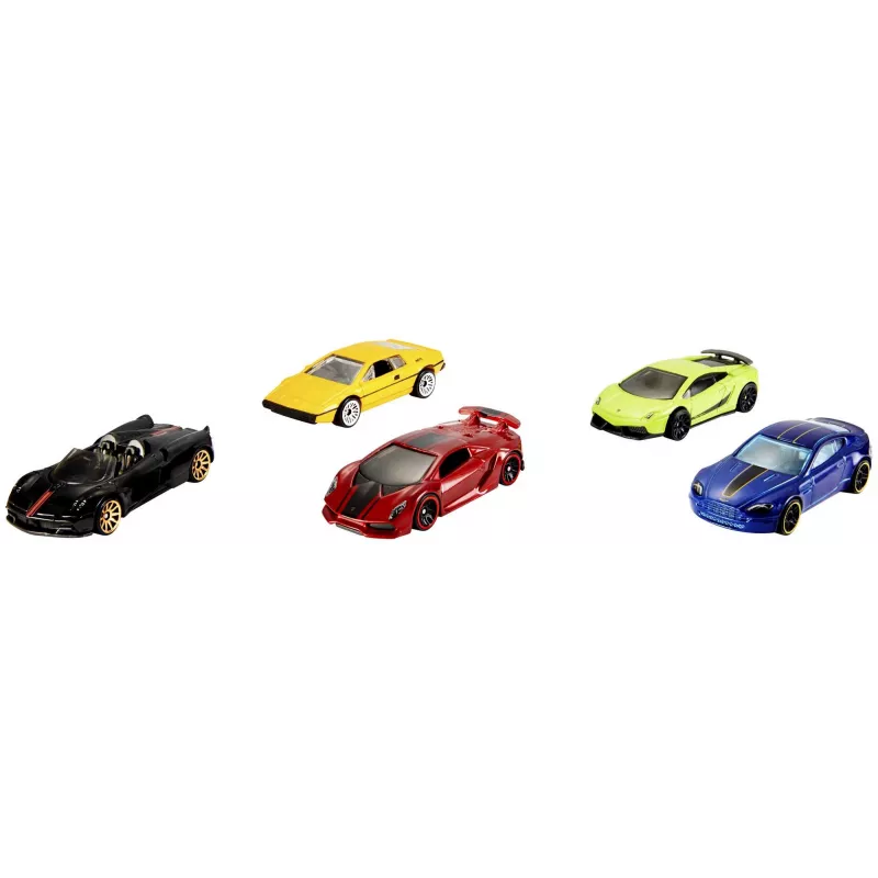 Hot Wheels 5-balíček sortiment, sada vozidiel, 3 roky, rôzne farby