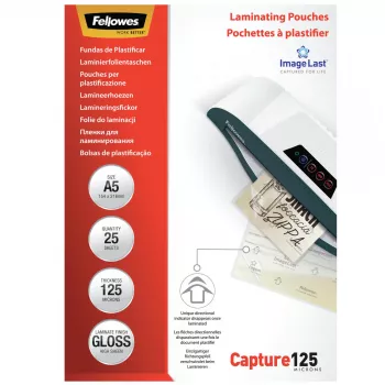 Fellowes ImageLast A5 125 mikrónov laminovacie fólie – balenie 25 ks, lesklé, transparentné, A5, 0,125 mm, 218 mm, 1 mm