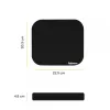 Fellowes prémiová podložka pod myš – čierna, čierna, monochromatická, polyester, guma