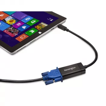 Kensington VM1000 Mini DisplayPort na VGA adaptér, 0,14 m, Mini DisplayPort 1.2, VGA, konektor samec, konektor samica, 1920 x 1080 pixelov