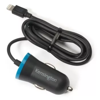 Kensington PowerBolt™ 2.4 autonabíjačka – čierna, auto, zapaľovač cigariet, 1 m, čierna