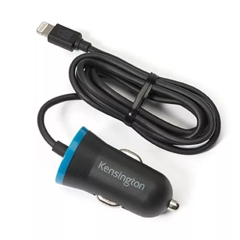 Kensington PowerBolt™ 2.4 autonabíjačka – čierna, auto, zapaľovač cigariet, 1 m, čierna