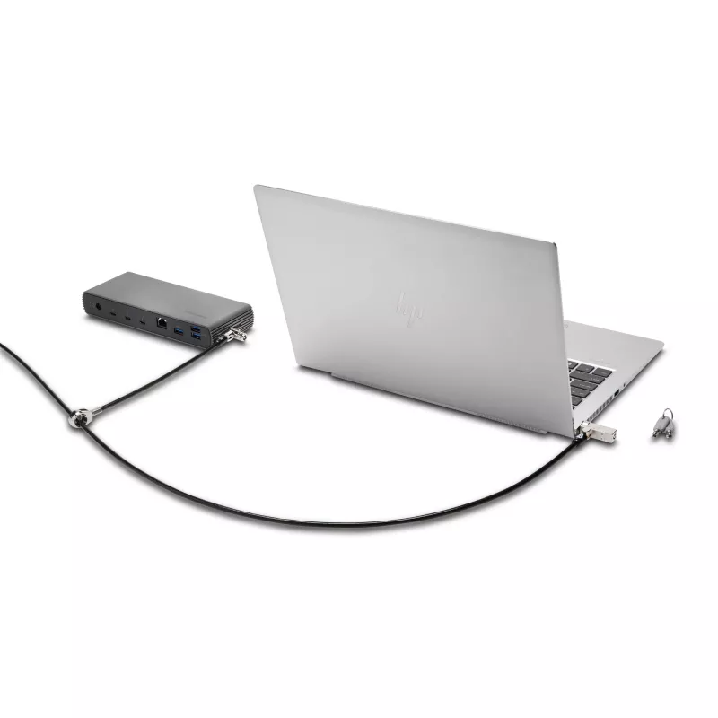 Kensington slim NanoSaver 2.0 Dual Headed Lock, Kensington, kľúč, uhlíková oceľ, strieborná, čierna