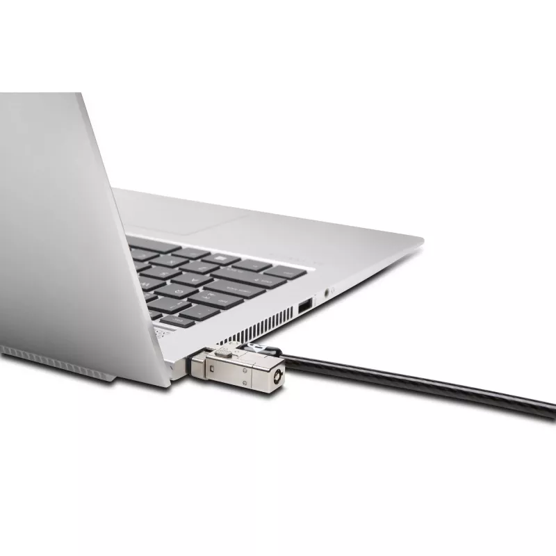 Kensington slim NanoSaver 2.0 Dual Headed Lock, Kensington, kľúč, uhlíková oceľ, strieborná, čierna