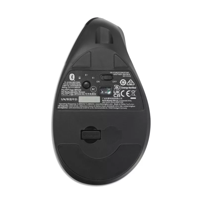 Myš Kensington Pro Fit Ergo MY630 EQ RF Wireless Bluetooth USB Type-A
