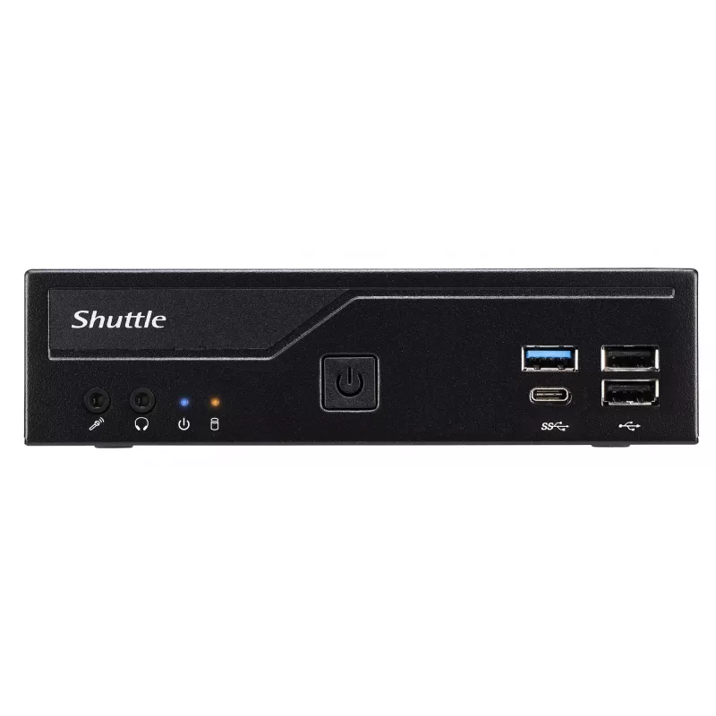 Shuttle tenký PC DH610, S1700, 1x HDMI, 2x DP, 1x 2,5 palca, 2x M.2, 2x LAN (Intel 1G + 2.5G), 2x COM, 24/7 nepretržitá prevádzka, vrátane VESA