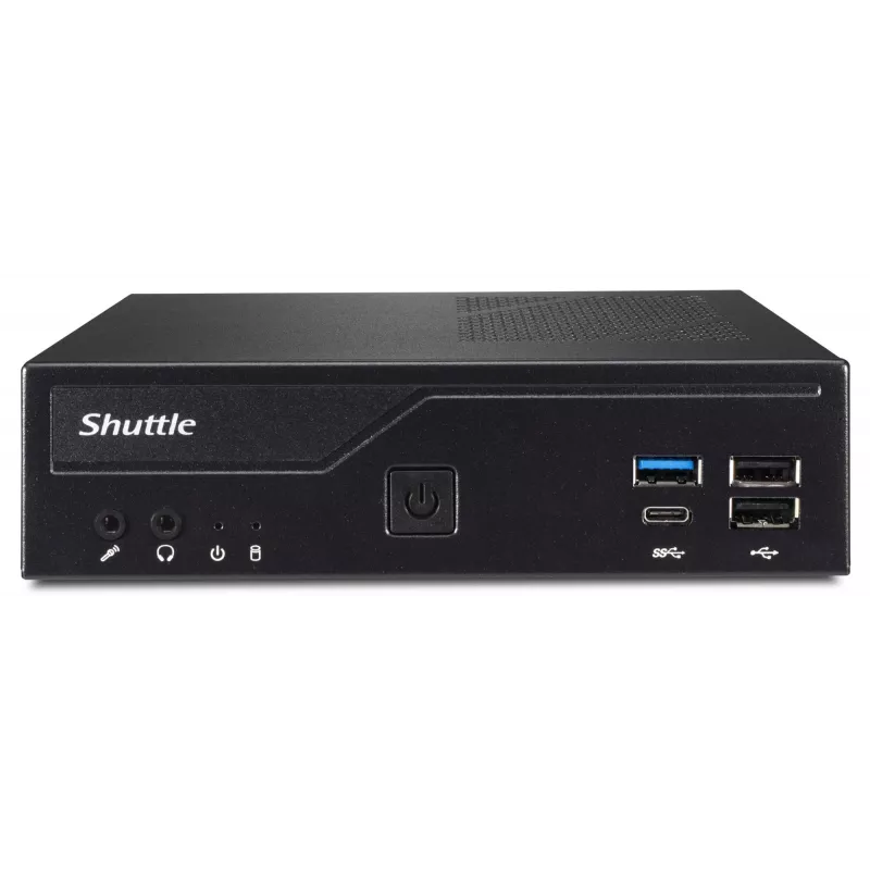 Shuttle tenký PC DH610, S1700, 1x HDMI, 2x DP, 1x 2,5 palca, 2x M.2, 2x LAN (Intel 1G + 2.5G), 2x COM, 24/7 nepretržitá prevádzka, vrátane VESA